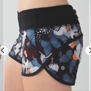 Lululemon 2 Speed Shorts Biggie So Fly Pizzaz Multi Butterflies RARE Lined